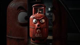 Stay safe, check your gas💥#ai #aivideo #fyp #shorts #ytshorts #gas #animation #reels