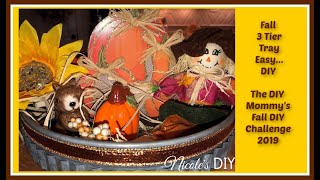 🍁Fall 3 Tier Tray DIY 🍁The DIY Mommy’s Fall DIY