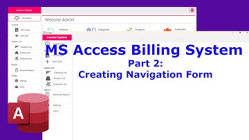 How To Create Invoice / Billing System In Ms Access | Creating NavigationForm Dashboard - Part 2