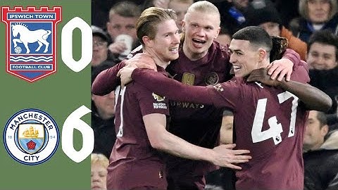 HIGHLIGHTS - ipswich (0-6) Man City - City back on TOP🤣