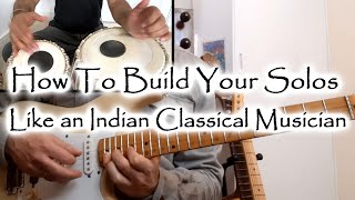 How To Build Guitar Solos like an Indian Classical Musician - Raag Sarang demonstration