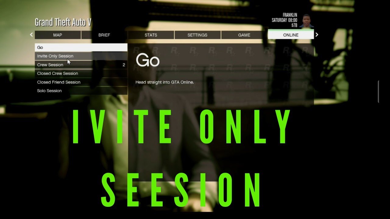 How to get invite invite only session in gta online YouTube