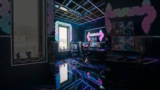 Wow Gaming Room RGB Epoxy Floor Transformation Viral Shorts #viral #epoxyfloor #transformation