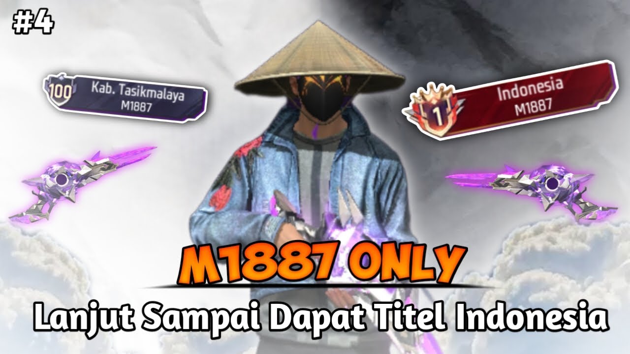 Aku Berhasil Namatin Titel Di Free Fire Sampai Top Indonesia M1887 - BR Ranked