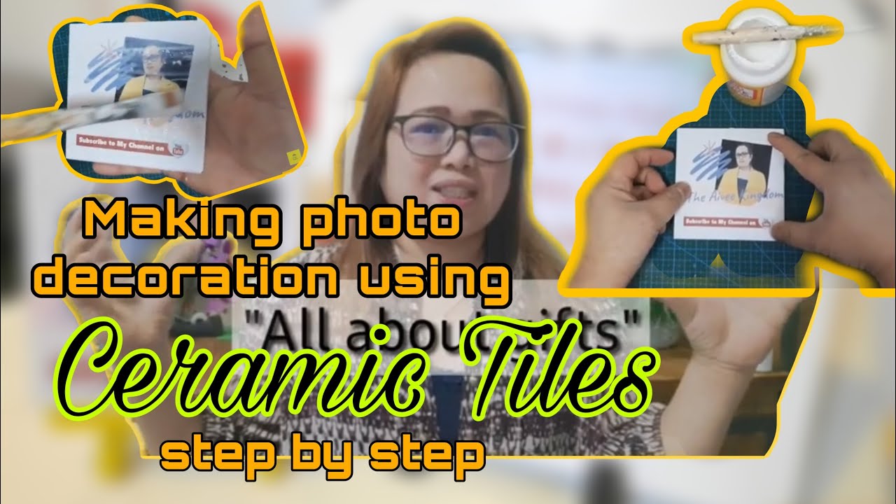 How to make photo decoration using ceramic tiles | Step by step | The ...
