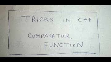 5)Tricks in C++ (Comparator function)