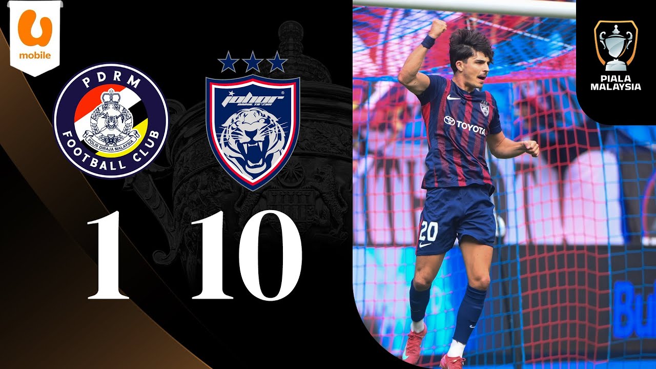 Sorotan: PDRM FC 1-10 Johor Darul Ta'zim | Piala Malaysia 2025-26