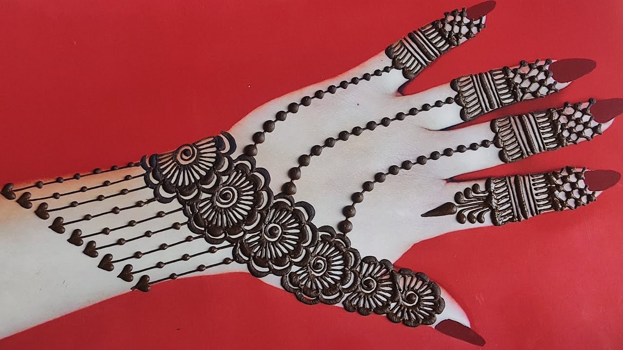 New easy/latest jewellery mehndi designstylish arabic mehndi design