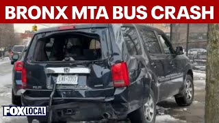 7 injured as MTA bus hits multiple cars in the Bronx