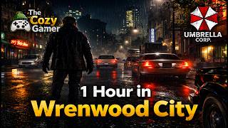 1 Hour in Wrenwood City - Resident Evil Requiem - Sound of Heavy Rain Falling on Road