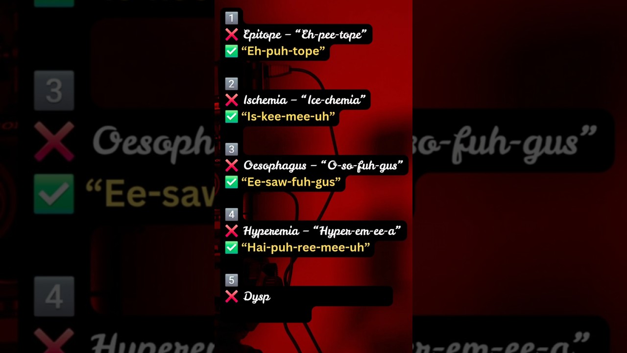 STOP Saying These Medical Words Wrong! ❌🧠 