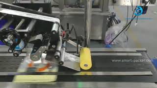 Automatic empty premade bag pouch paging dispensing top labeling machine high speed