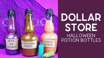 How to Make Dollar Store Potion Bottles for Halloween