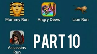 Mummy Run Gamelon Vs Angry Dews Vs Lion Run vjGames Vs Assassins Run - Part 10 Top 4 Gameplay HD screenshot 5