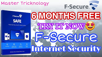 F-Secure Internet Security (LICENCE KEY) Free For 6 MONTHS - Limited Time | Master Tricknology