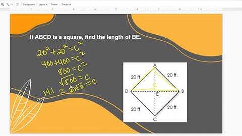 6.2 Applying Pythagorean Theorem Tutorial Video 5