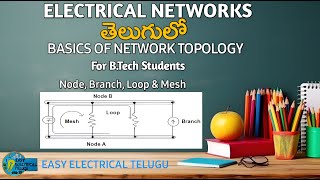 Electrical Networks - 008 | Basics of Network Topology | #telugu #electrical #node #branch #mesh