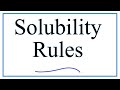 Mastering Solubility Rules in Chemistry