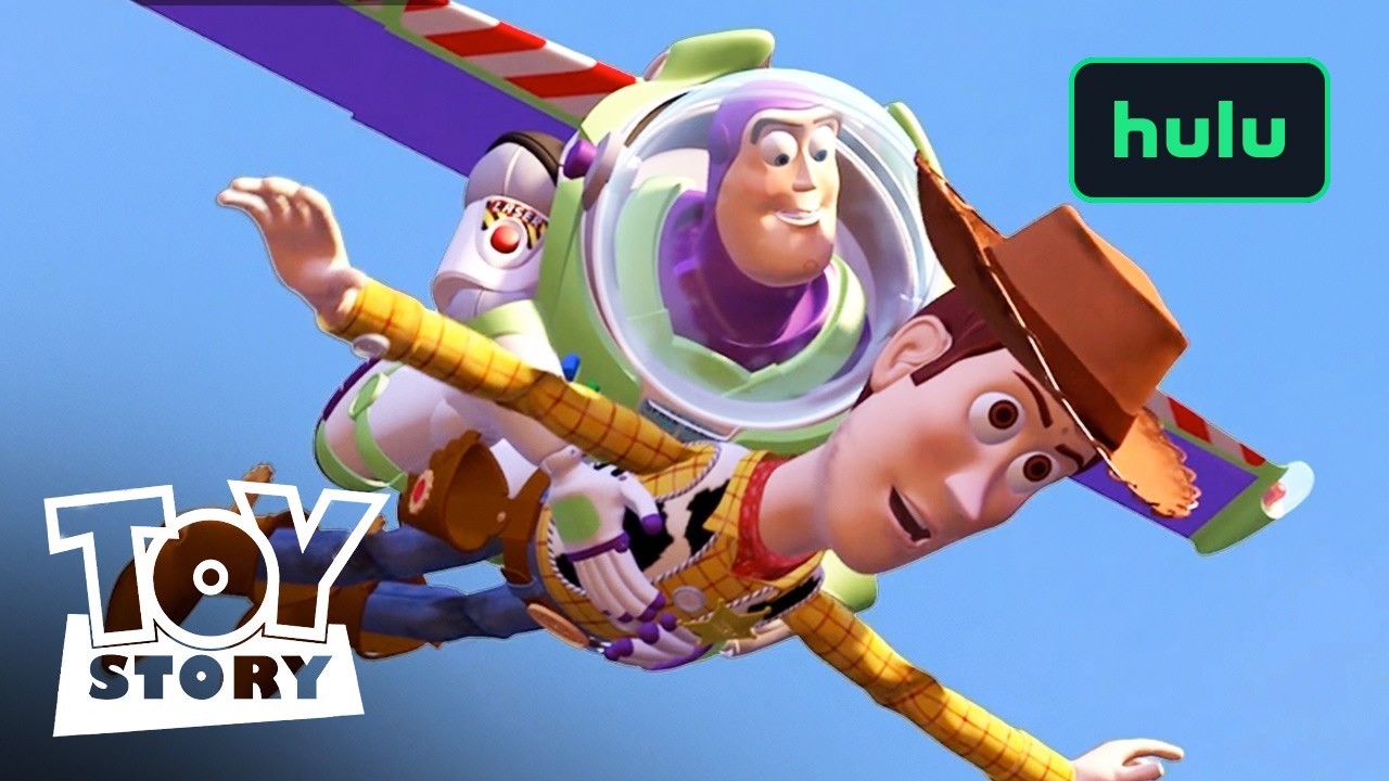 Woody and Buzz Take Flight | Toy Story | Hulu thumbnail