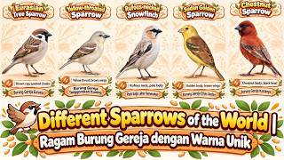 🐦 Different Sparrows of the World  Ragam Burung Gereja dengan Warna Unik
