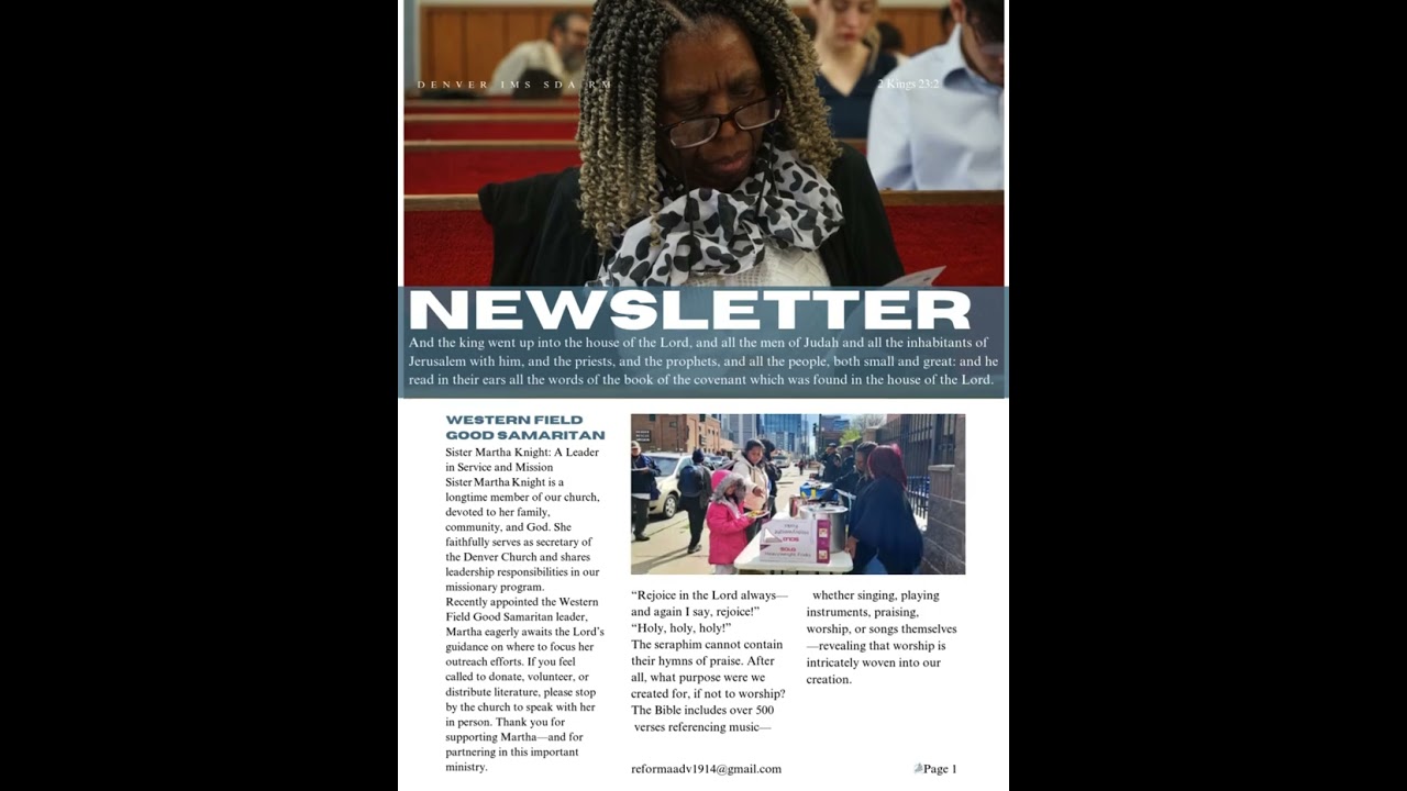 SDA Church Newsletter - July