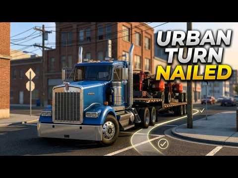 Kenworth Day Cab in the CITY — Realistic Urban Trucking video image