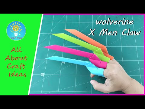 Origami Claws | How to make PAPER WOLVERINE CLAWS | x-men wolverine claws | Paper Claws