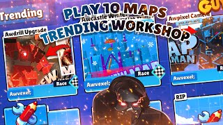 PLAY TOP 10 MAPS TRENDING WORKSHOP WITH VIEWERS! ADA 3 MAP KU YANG MASUK - Stumble Guys