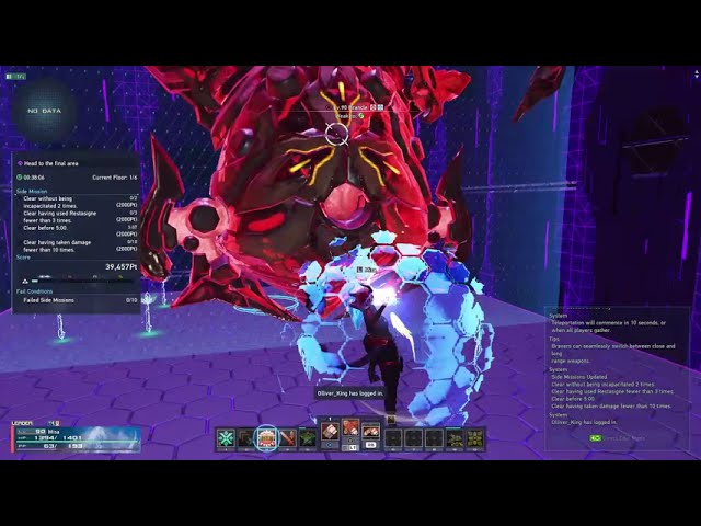 PSo2: NGS - GeoLab Fighter1000% run - But I'm bad at the game