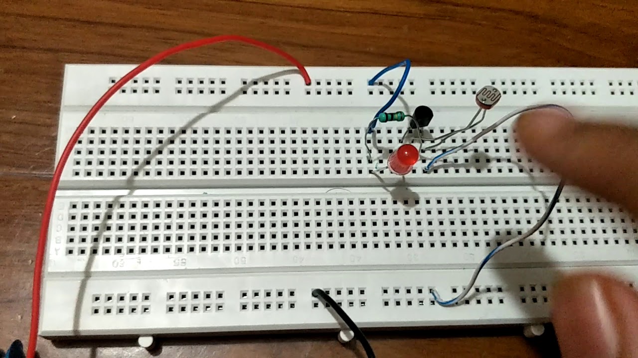 Simple LDR circuit - YouTube