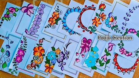 20 BEAUTIFUL BORDER DESIGNS/PROJECT WORK DESIGNS/বন্ধু খাতার ডিজাইন/FRONT PAGE DESIGN FOR PROJECTS