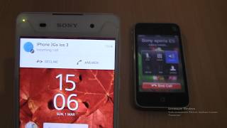 Incoming call \u0026 Outgoing call at the Same Time Iphone 3G ios 3+Sony Xperia E5