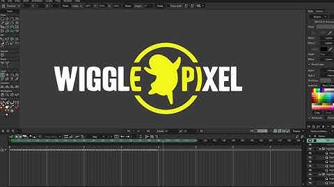 Wigglepixel Logo Animation Frame By Frame, made in Moho 14 - Wigglepixel