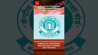 Indian Army Chief Issues Stark Warning to Pakistan Over Terrorism