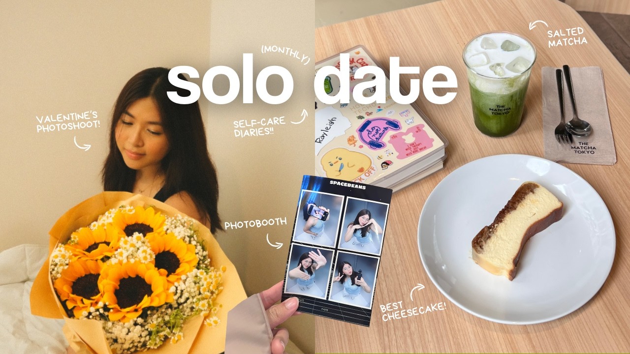 solo date in manila 🌻 self-care day, valentine’s DIY photoshoot