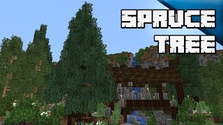 SIMPLE CUSTOM SPRUCE TREE DESIGN : MINECRAFT 1.13 [TUTORIAL]