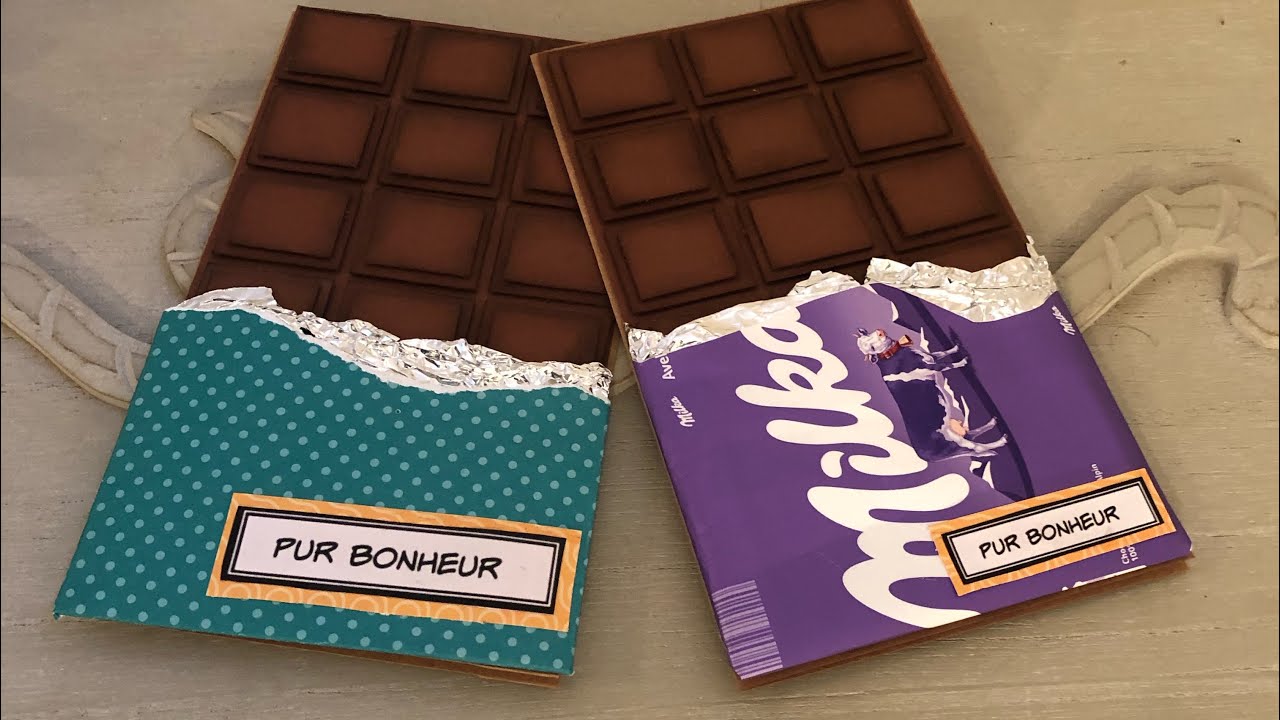 tuto carte tablette de chocolat ... pour les gourmand(e)s