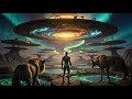 Alien Aurora Floating-Disc Civilization | A Living Motherworld Suspended in Wind and Mist