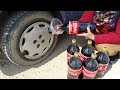 COCA COLA'YI TEKERE HİÇ HAVASIZ FUL DOLDURUP Şehre GİTTİK Experiment COCA Cola vs WHEEL