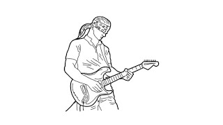 How to Draw a Guitarist | Drawing a Guitar Player