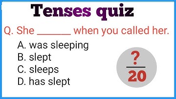 🔥 20 Tense Quiz Questions | Test Your English Grammar Skills | Learn Tenses Easily 🔥