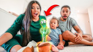 Our BABY’S Reaction To Talking Cactus! *HILARIOUS*