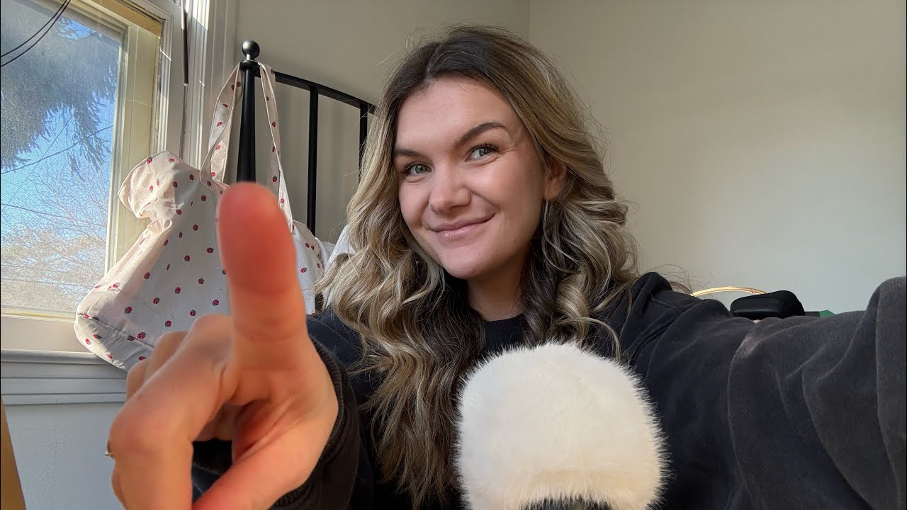 ASMR | letter tracing + tongue clicking + sharing some big news 🩷💤☁️