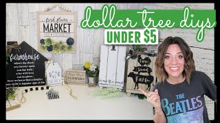Dollar Tree Farmhouse Home Decor DIYs under $5!