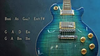 Video thumbnail of "Slow Electric Guitar Ballad Backing Track B Minor"