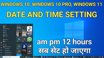 windows 10 pro date and time settings, windows 10 time setting hindi
