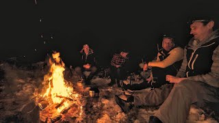 Segreti Inconfessabili Davanti Al Fuoco. Pernotto In Tenda Nella Neve. Bushcraft