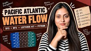 Pacific Atlantic Water Flow | DFS & BFS | LeetCode 417 | Python, Java & C++ | DSA
