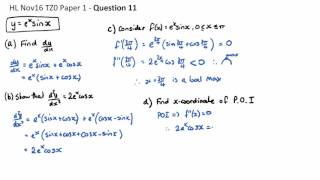 Question 11d - HL Nov16 P1