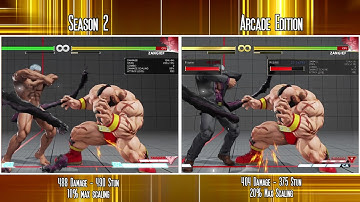 V-Trigger damage scaling in Street Fighter V: Arcade Edition